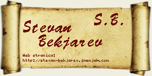 Stevan Bekjarev vizit kartica